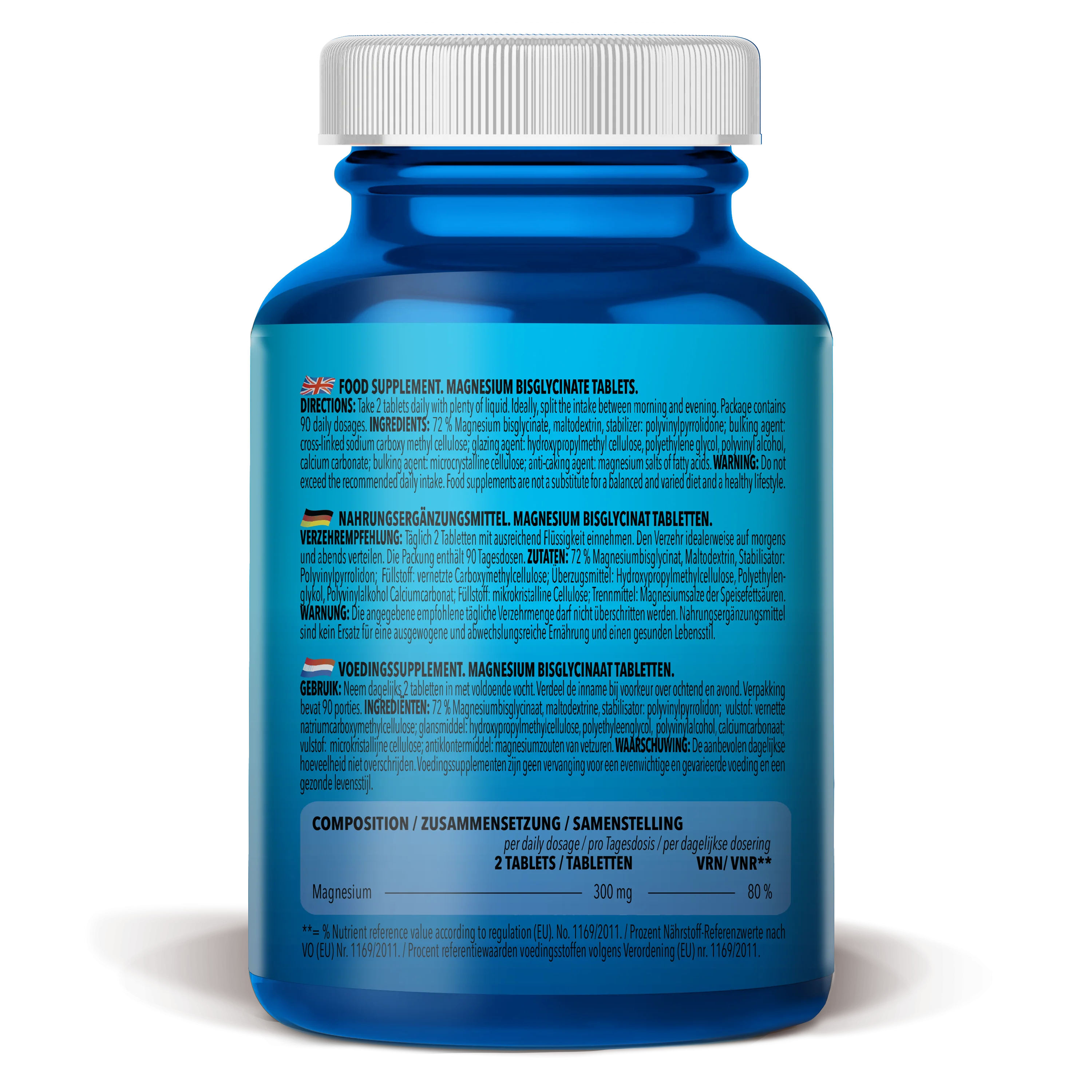 100% Magnesium Bisglycinat (180 Tabletten) - Image 2