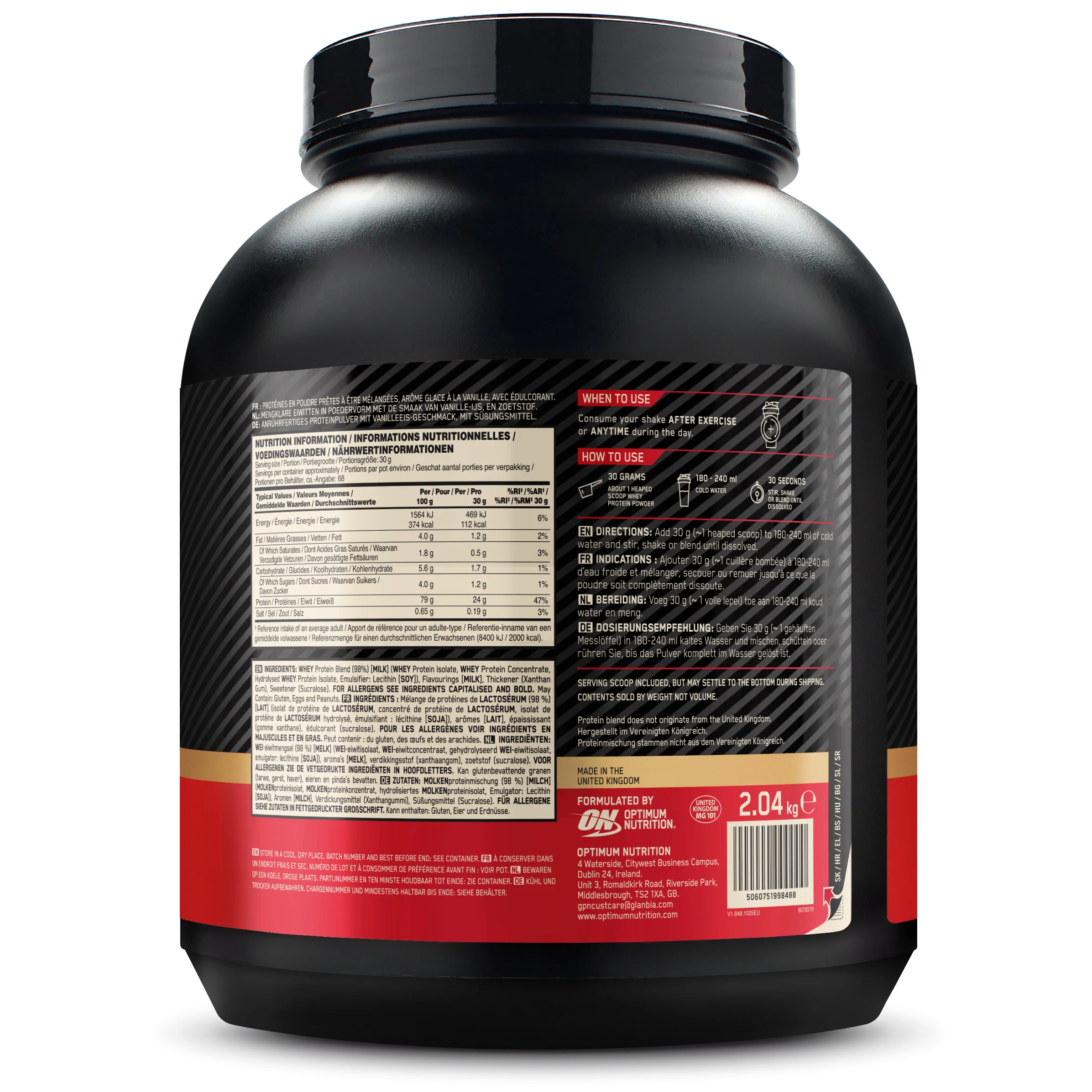 100% Whey Gold Standard (2040g) - Image 3