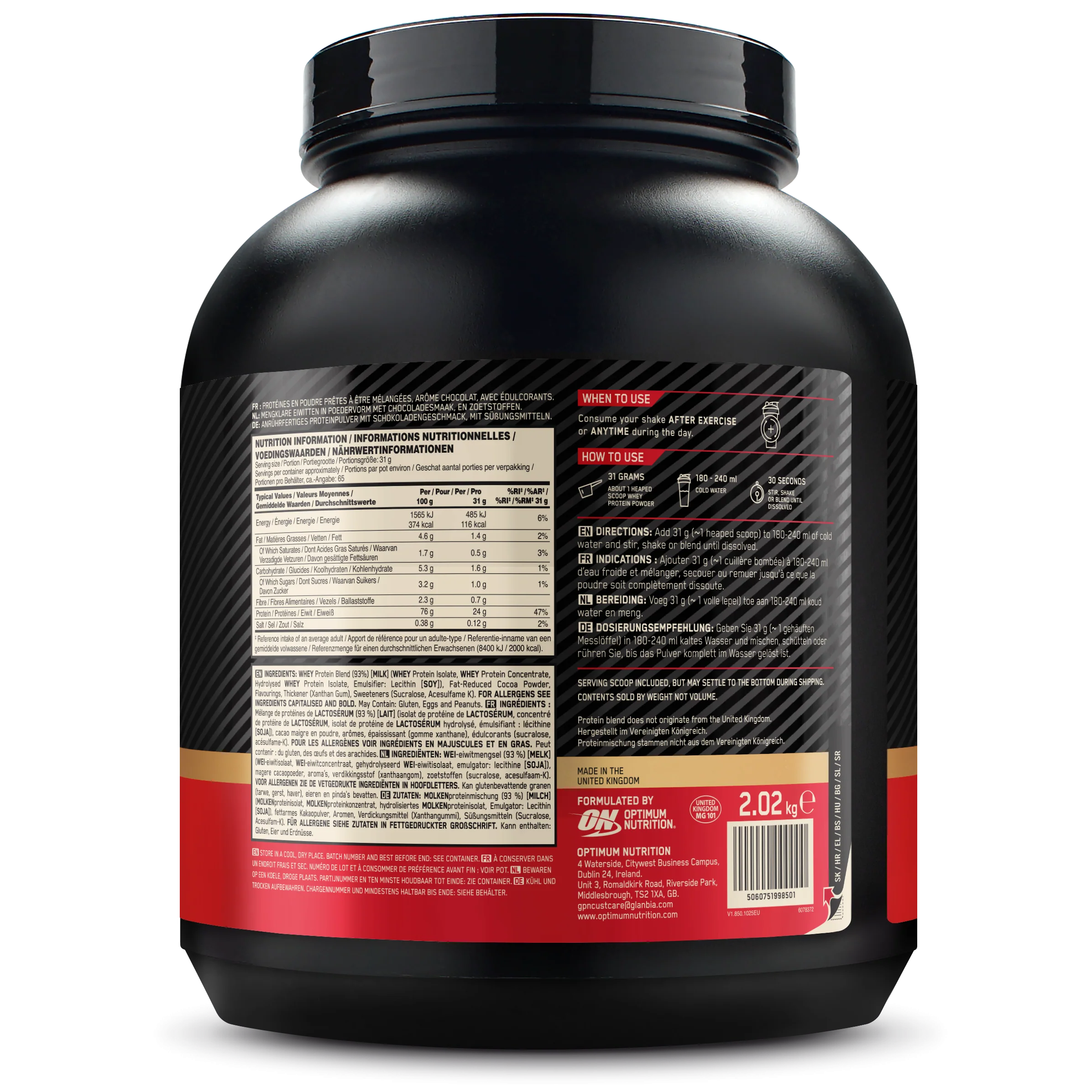 100% Whey Gold Standard (2040g) - Image 9
