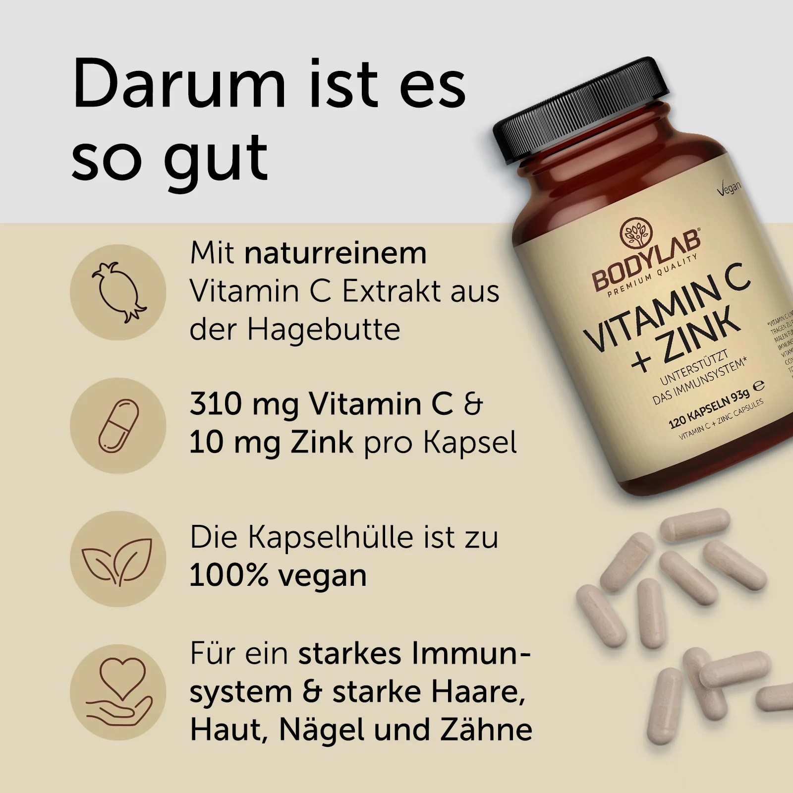 2 x Vitamin C + Zink (2 x 120 Kapseln) - Image 2