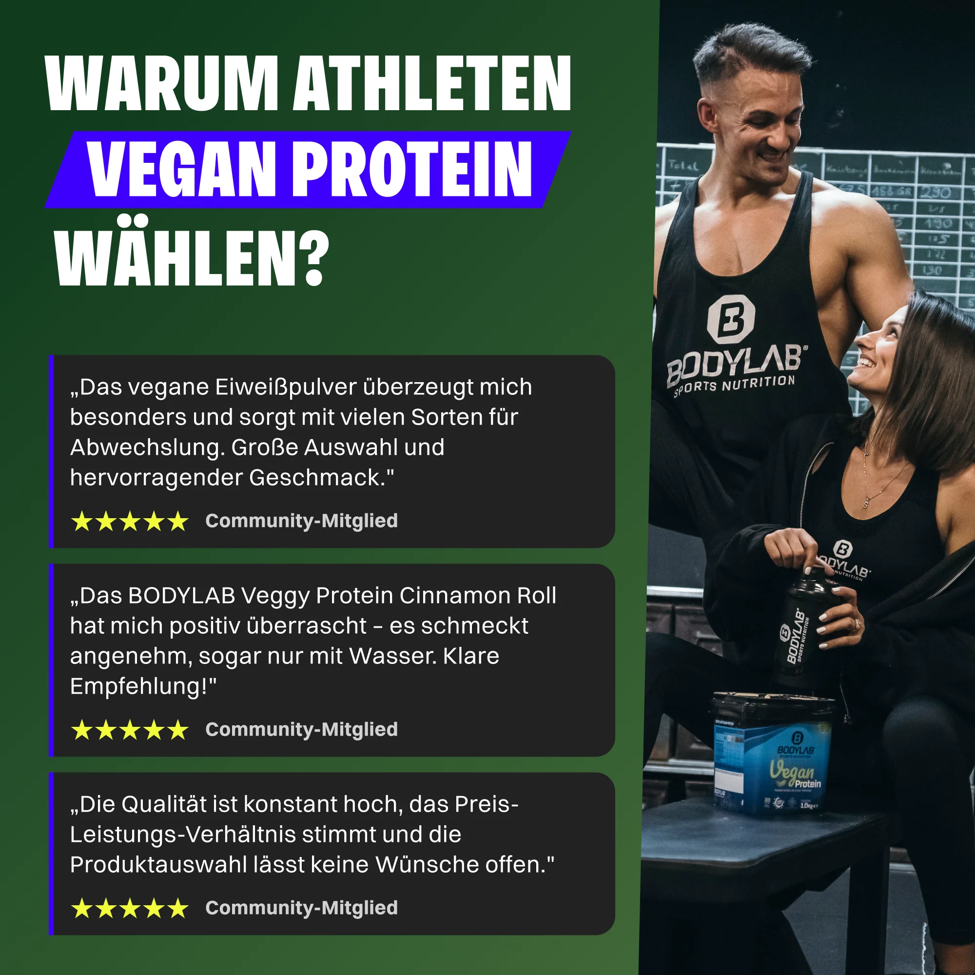 3 x Vegan Protein (1000g) - Image 7