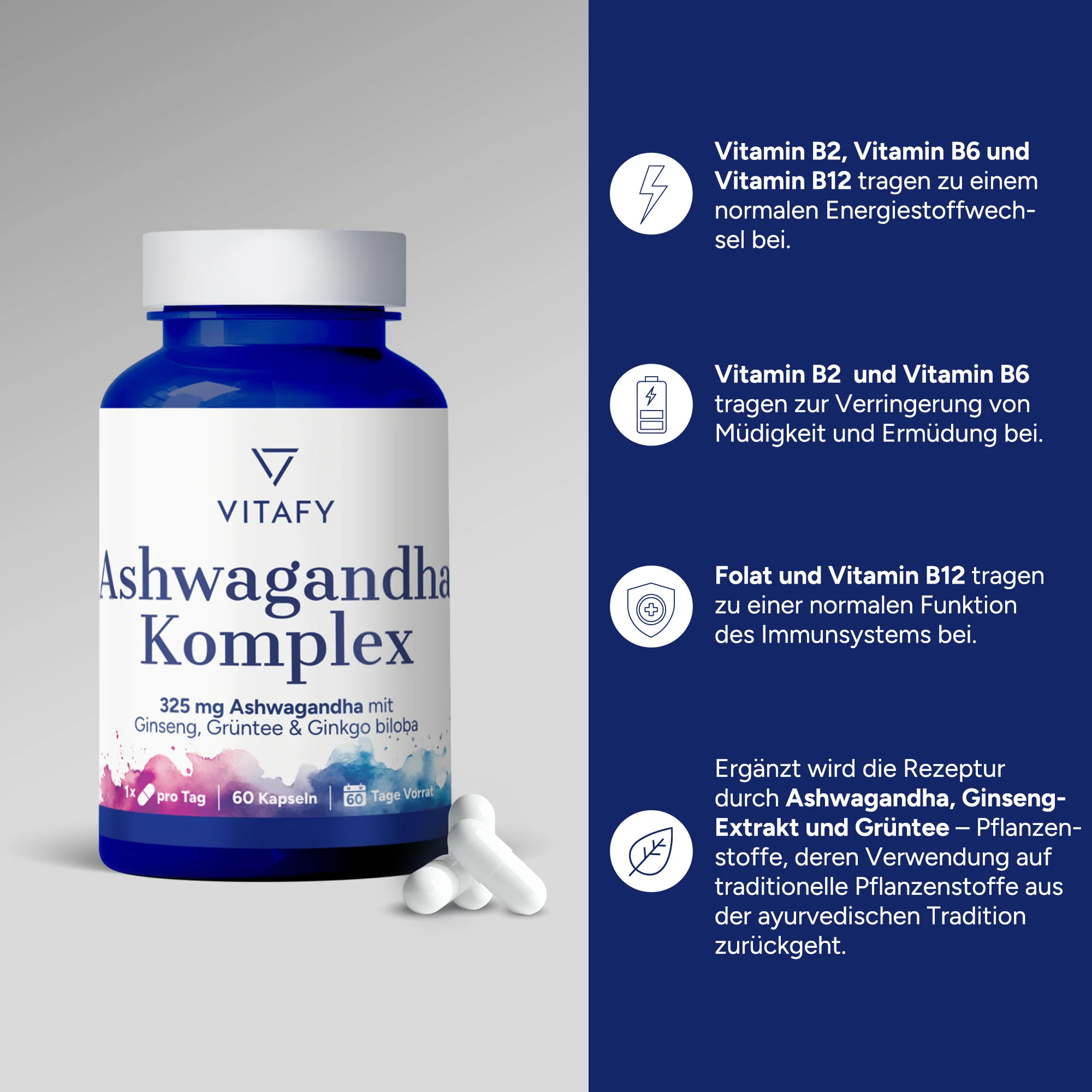 Ashwagandha Komplex (60 Kapseln) - Image 3