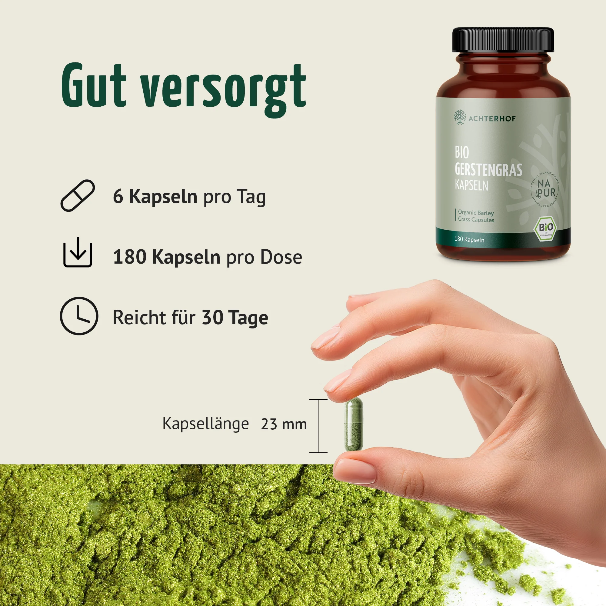 Gerstengras Kapseln Bio (180 Kapseln) - Image 5