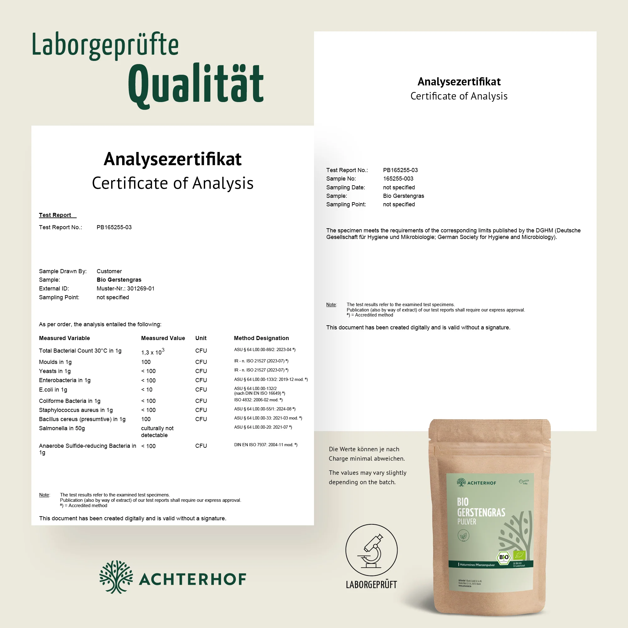 Gerstengras Pulver Bio (500g) - Image 10