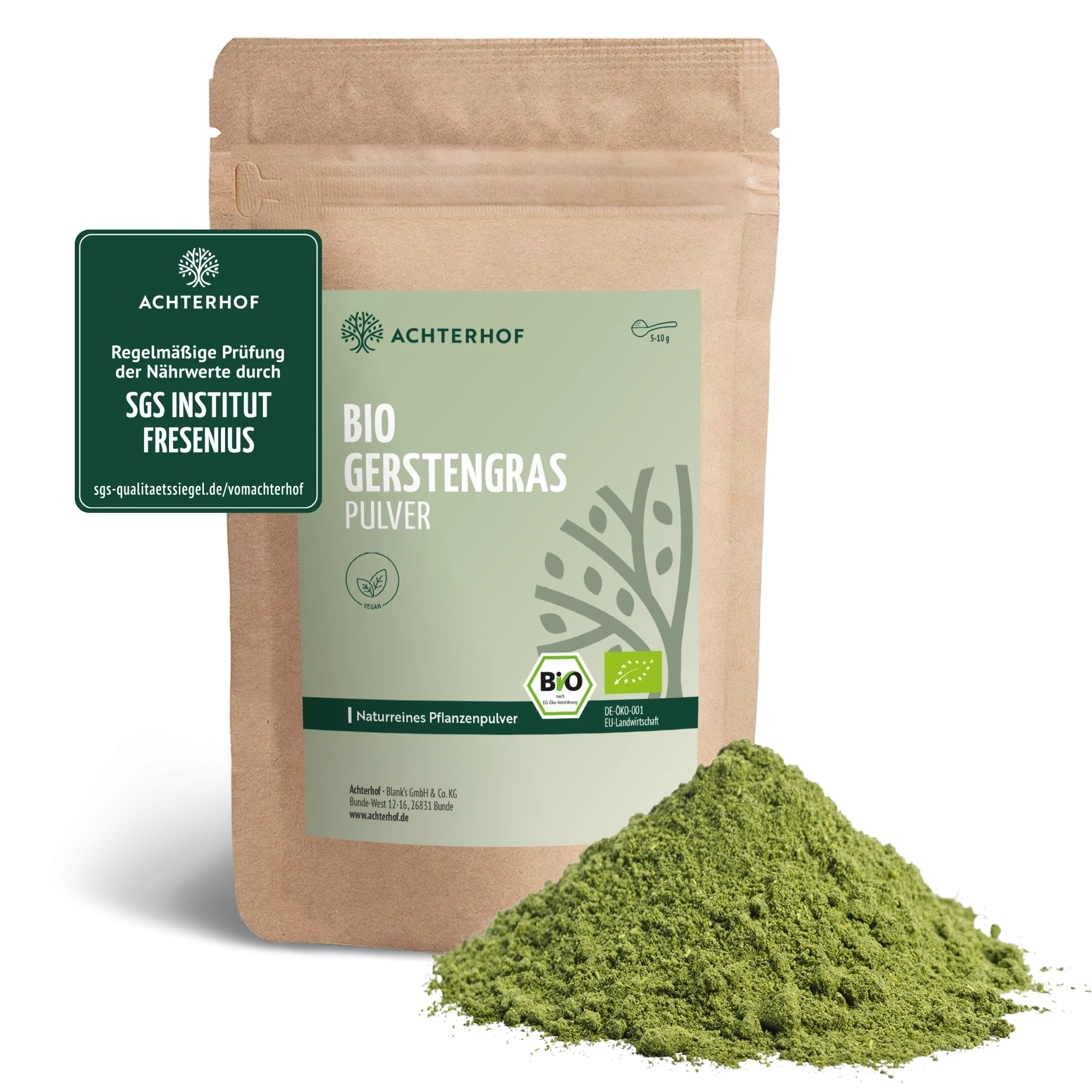 Gerstengras Pulver Bio (500g) - Image 2