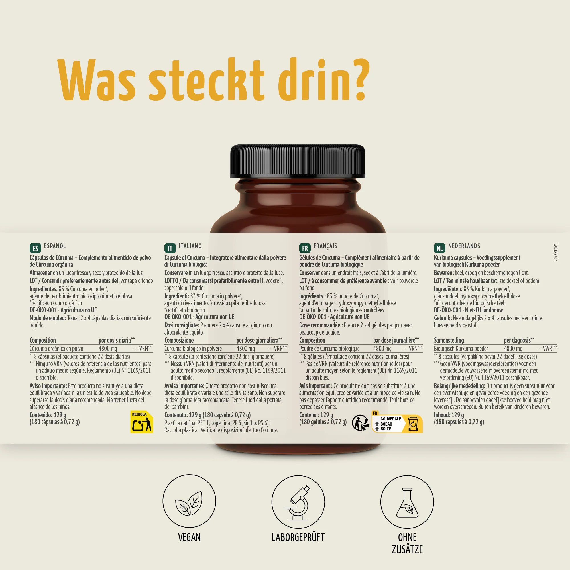 Kurkuma Kapseln Bio (180 Kapseln) - Image 11