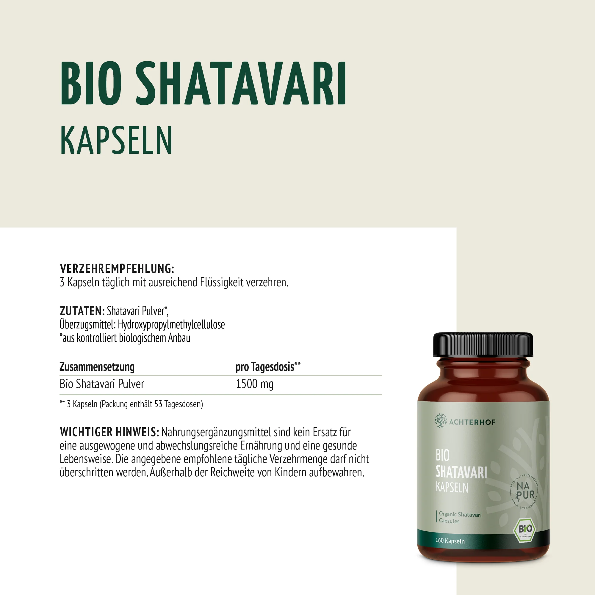 Shatavari Kapseln Bio (160 Kapseln) - Image 8