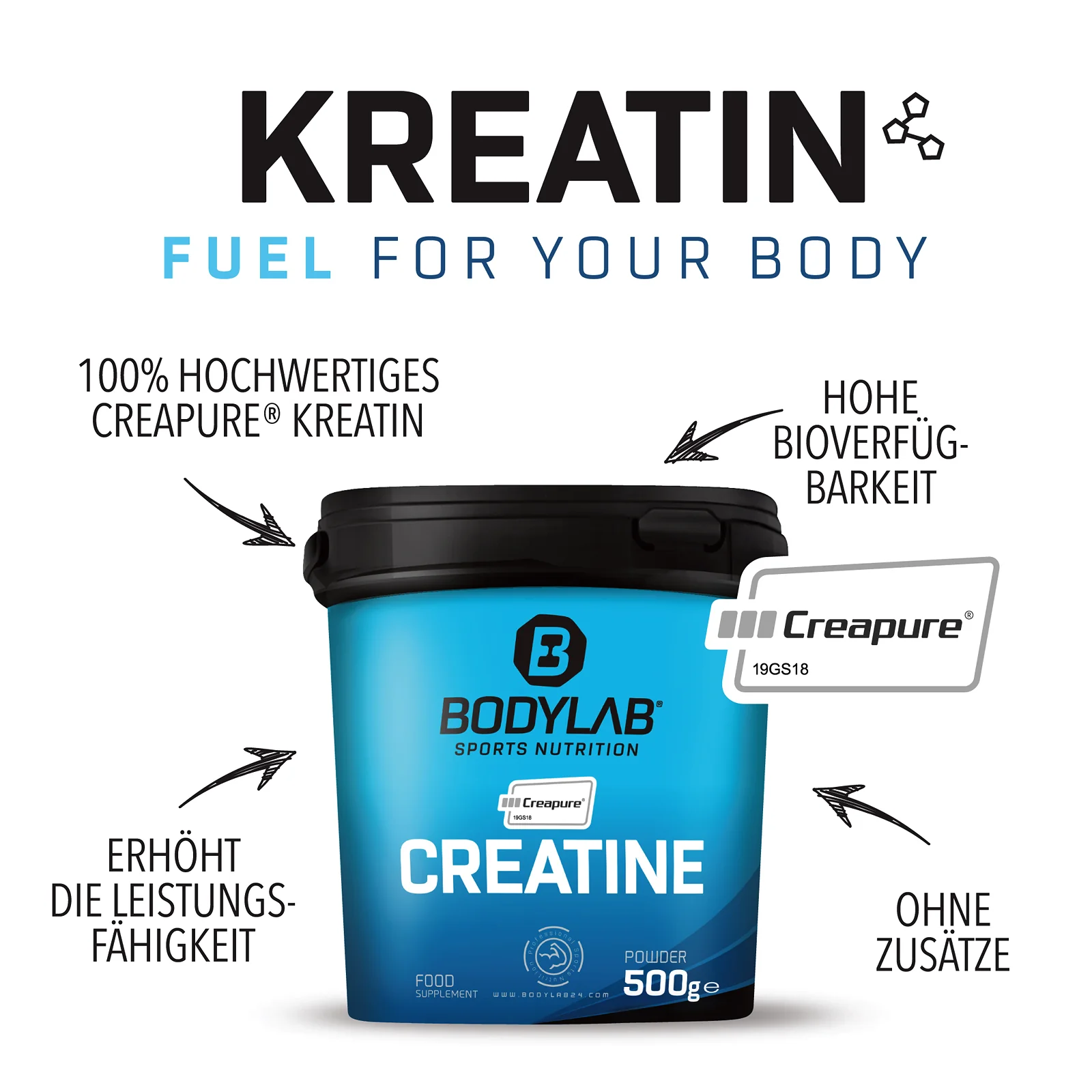 Creatine (Creapure®) (500g) - Image 2
