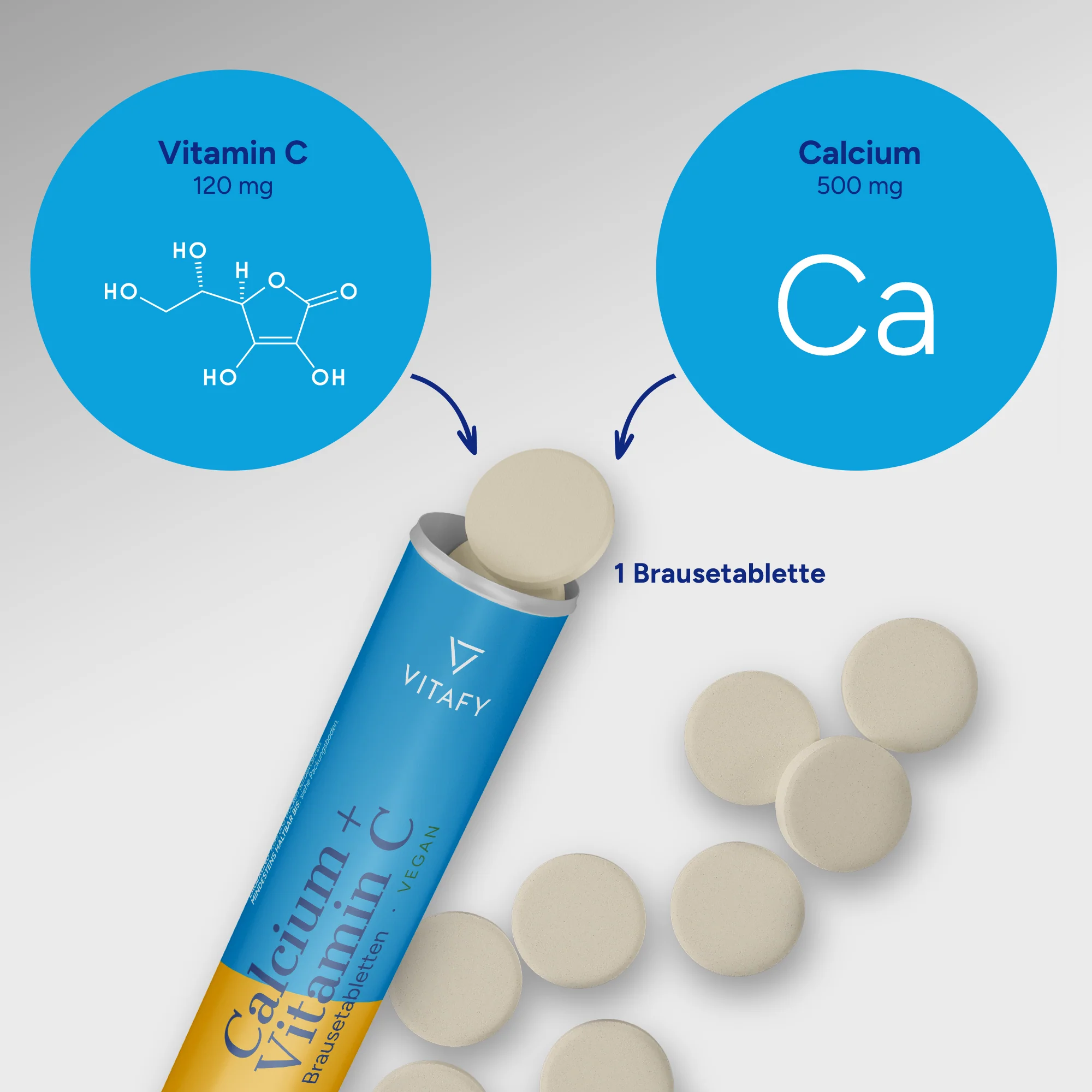Calcium + Vitamin C - Orange (20 Brausetabletten) - Image 5