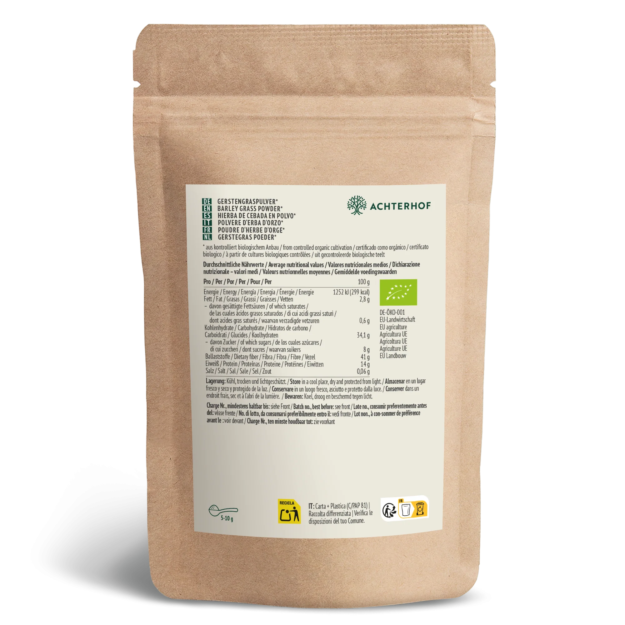 Gerstengras Pulver Bio (1000g) - Image 13