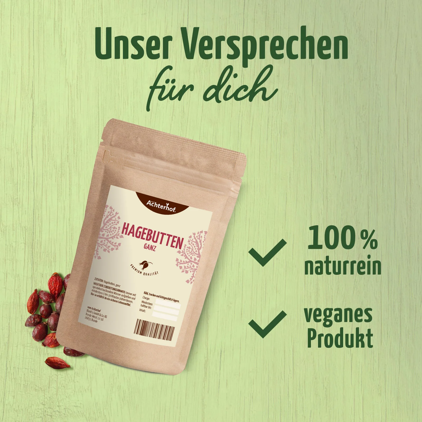 Hagebutten ganz getrocknet (1000g) - Image 2