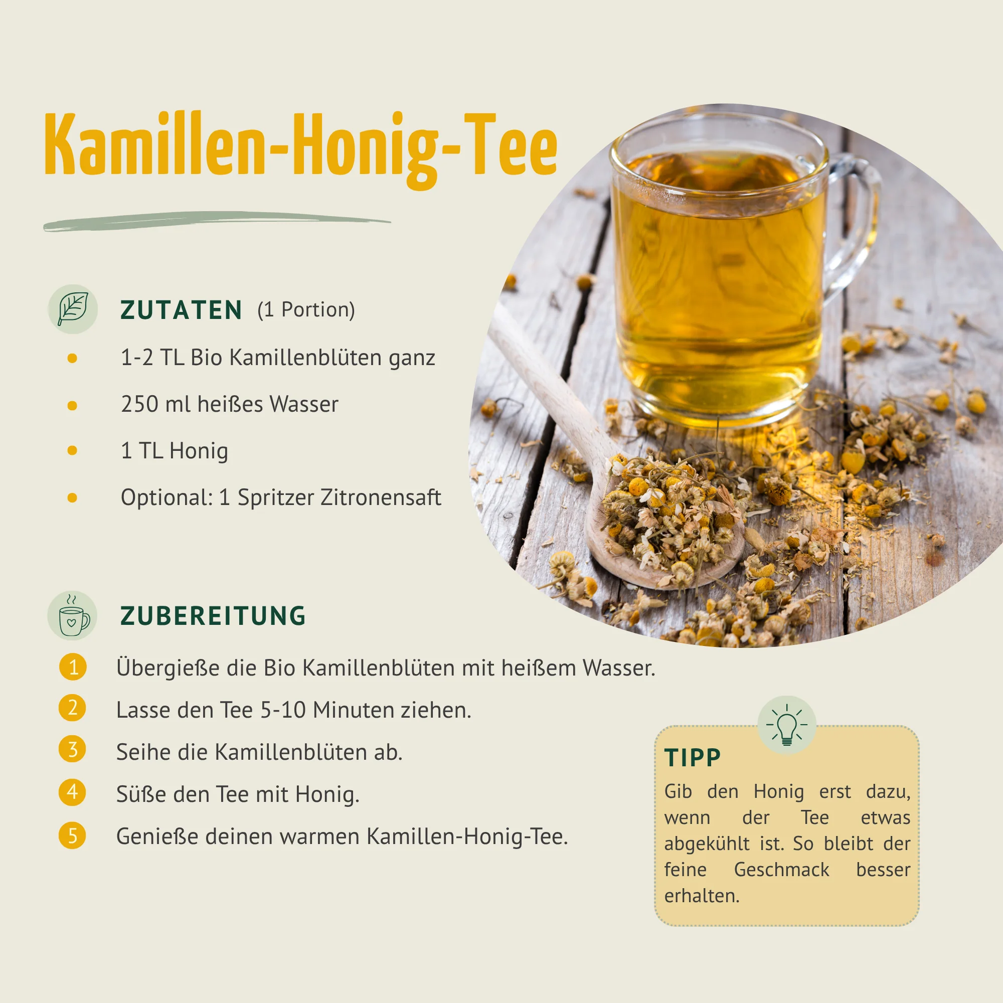 Kamillenblüten ganz Bio (250g) - Image 6