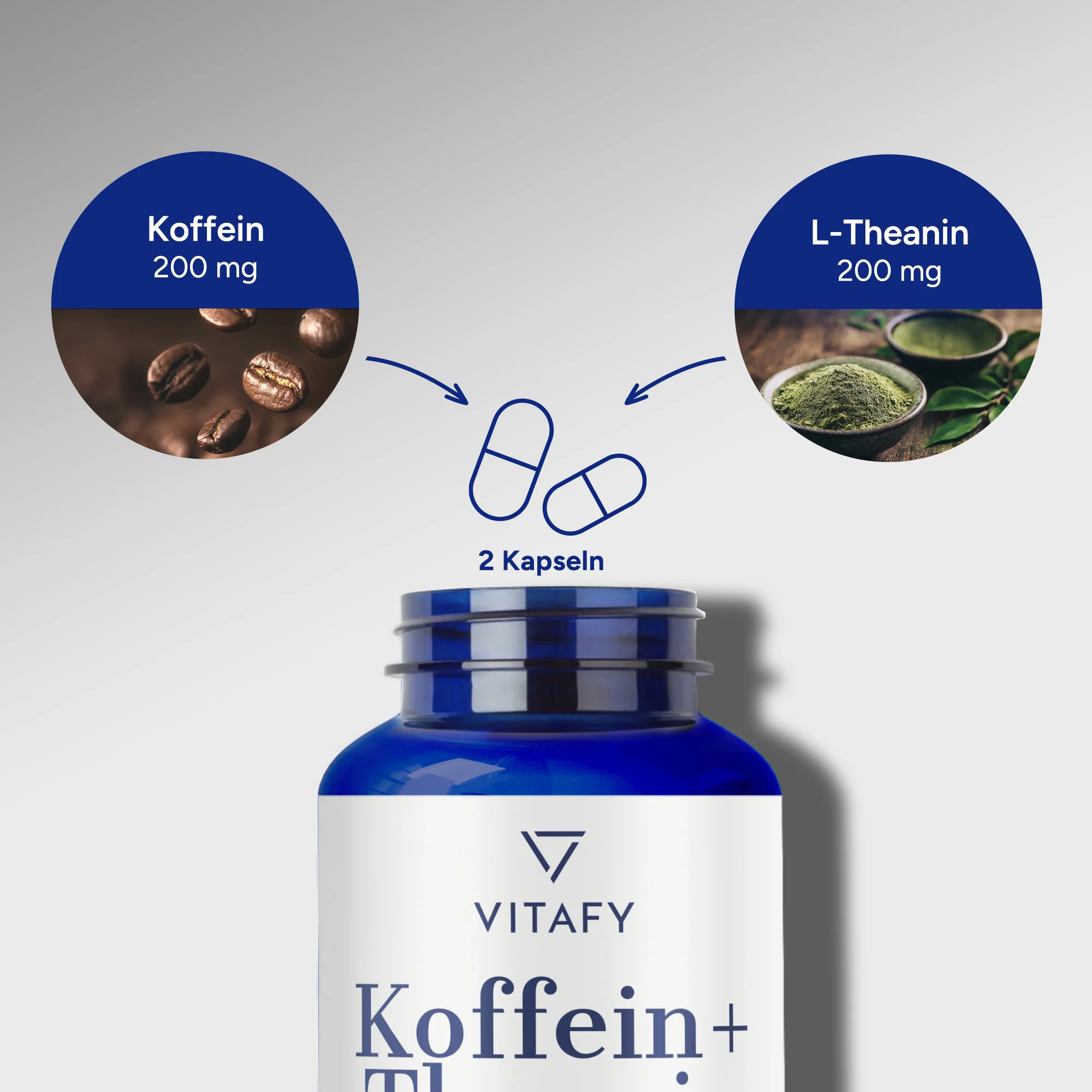 Koffein + Theanin (60 Kapseln) - Image 2