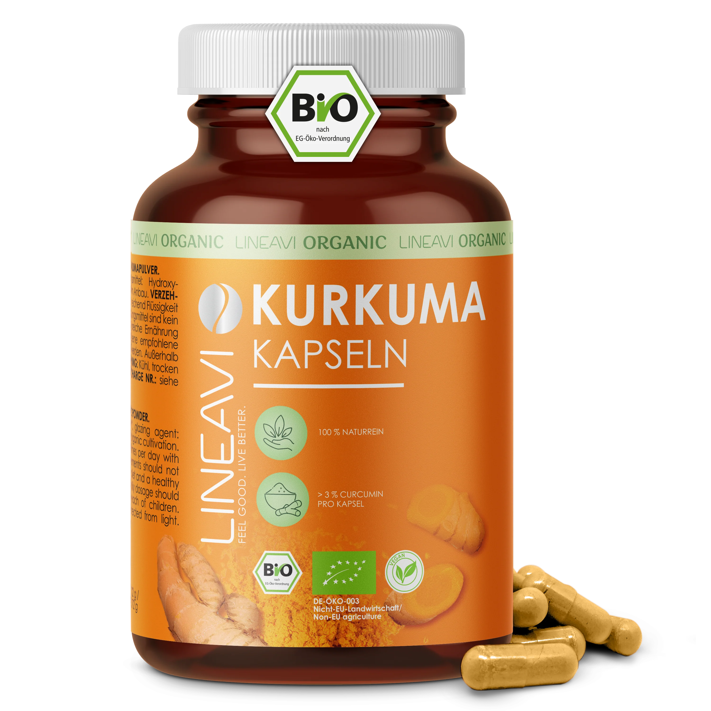 Kurkuma Kapseln bio (180 Kapseln) - Image 2