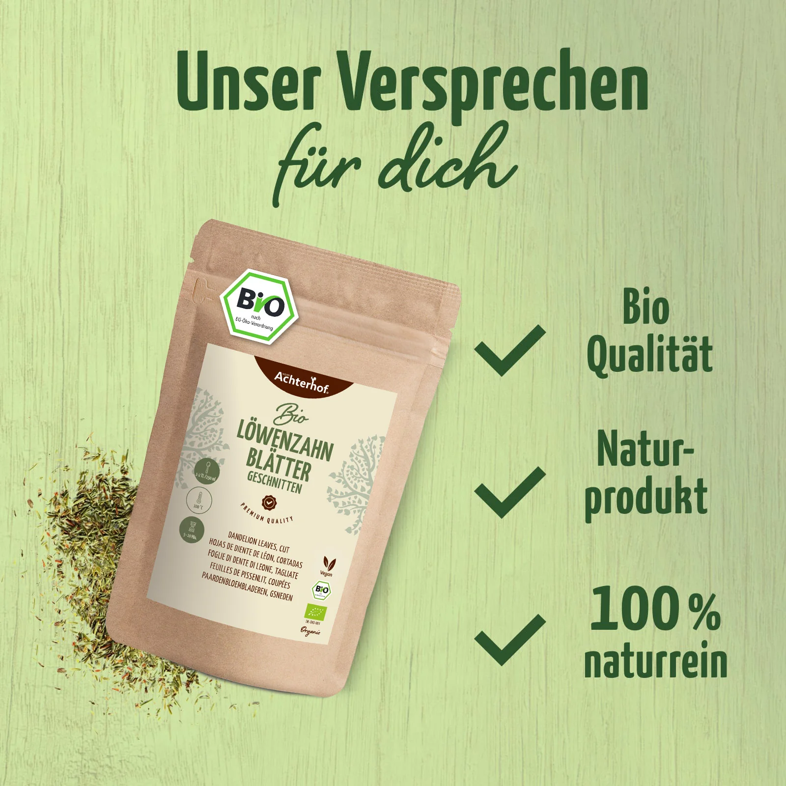 Löwenzahnblätter geschnitten Bio (250g) - Image 2