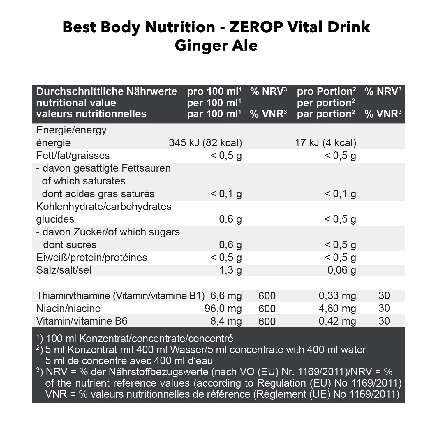 Vital Drink Zerop (1000ml) - Image 6