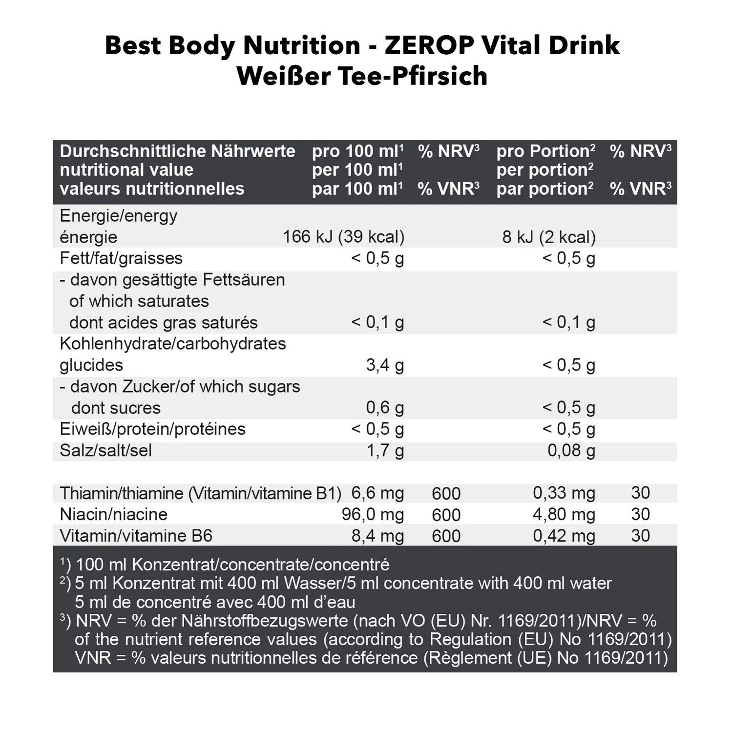 Vital Drink Zerop (1000ml) - Image 63