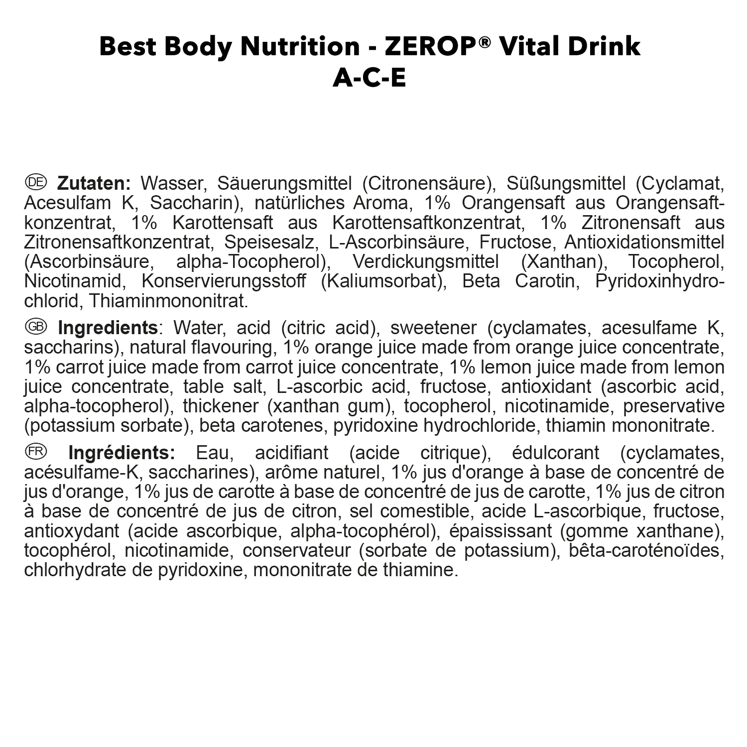Vital Drink Zerop (1000ml) - Image 80