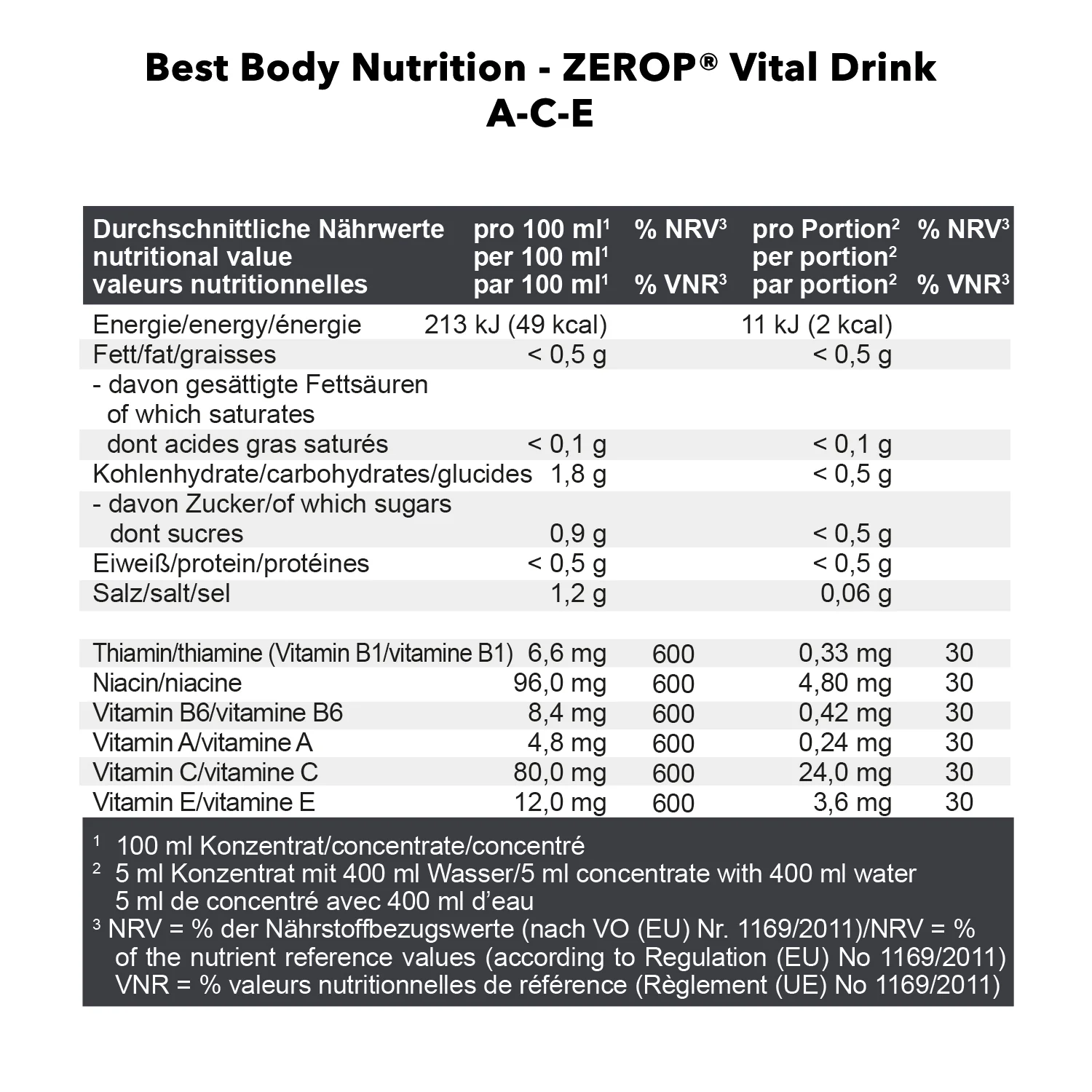 Vital Drink Zerop (1000ml) - Image 81