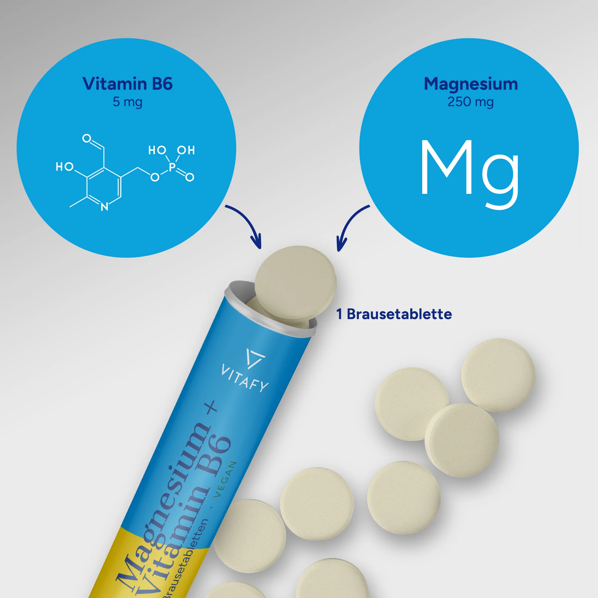 Magnesium + Vitamin B6 - Zitrone (20 Brausetabletten) - Image 4