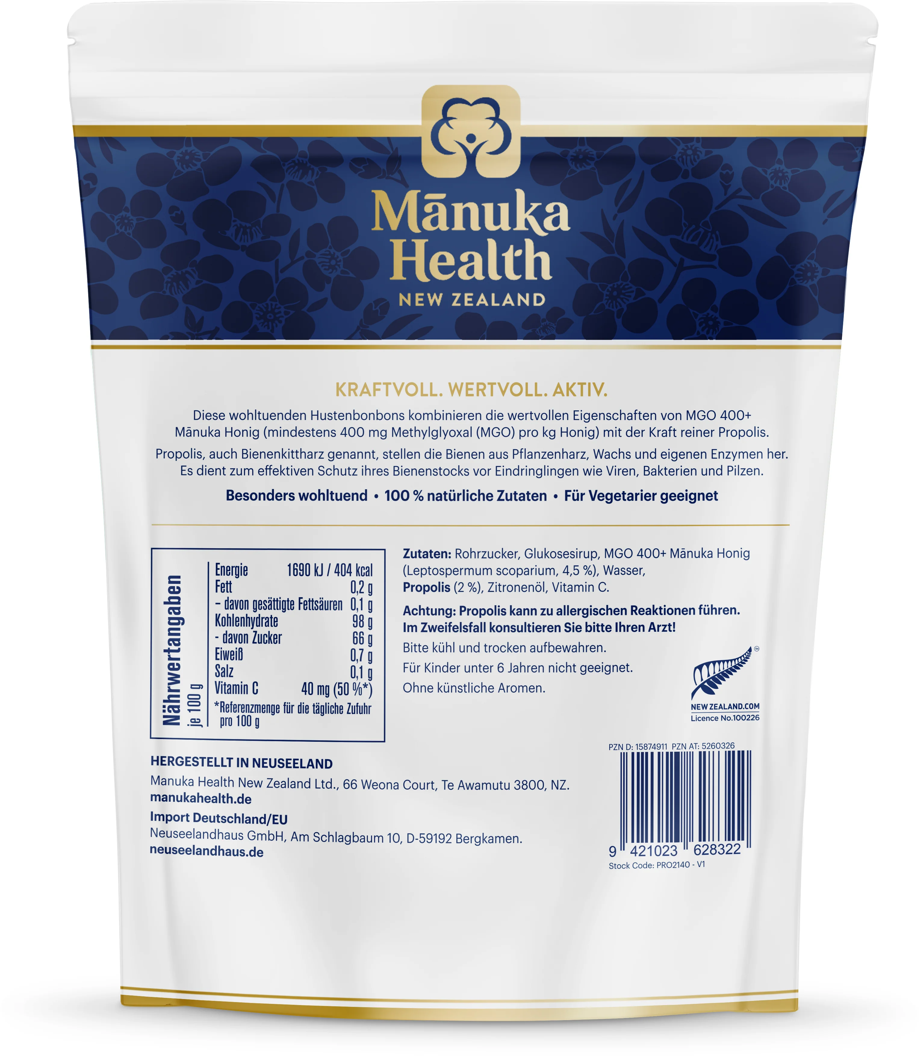Manuka MGO 400+ Hustenbonbons (250g) - Image 2