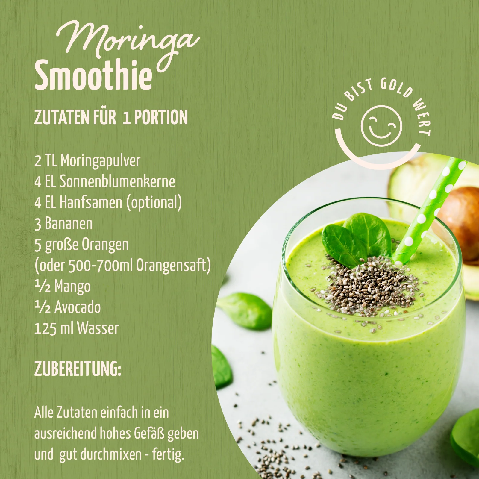 Moringa Pulver Bio (500g) - Image 2