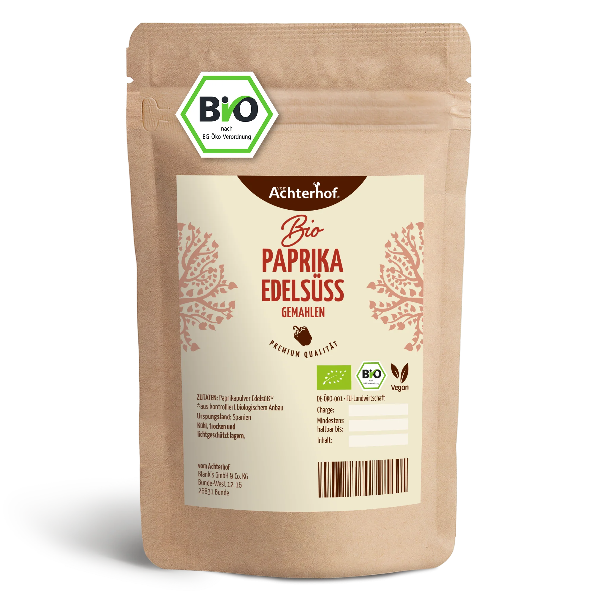 Paprika Edelsüss gemahlen Bio (1000g) - Image 2