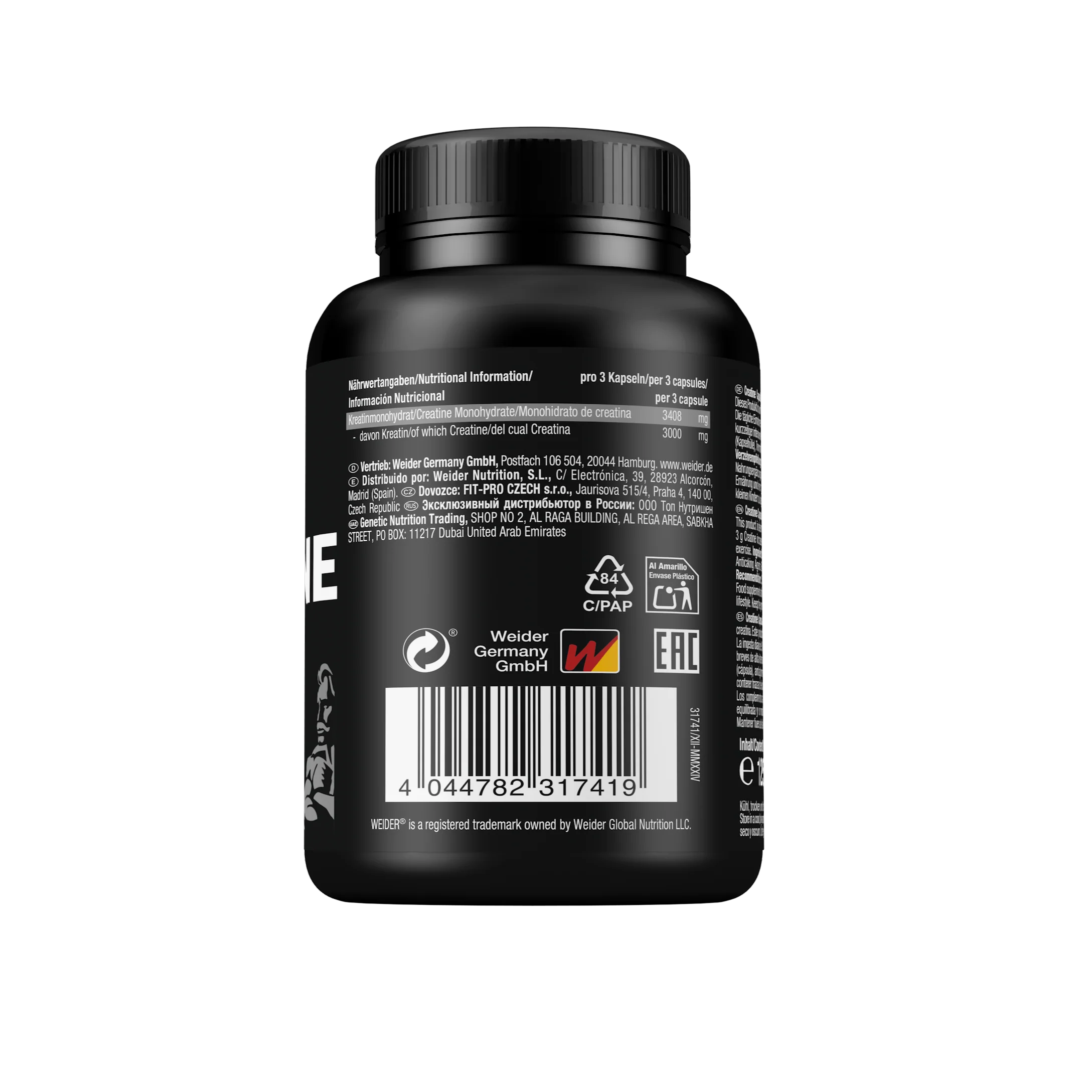 Pure Creatine Creapure® Capsules (100 Kapseln) - Image 2