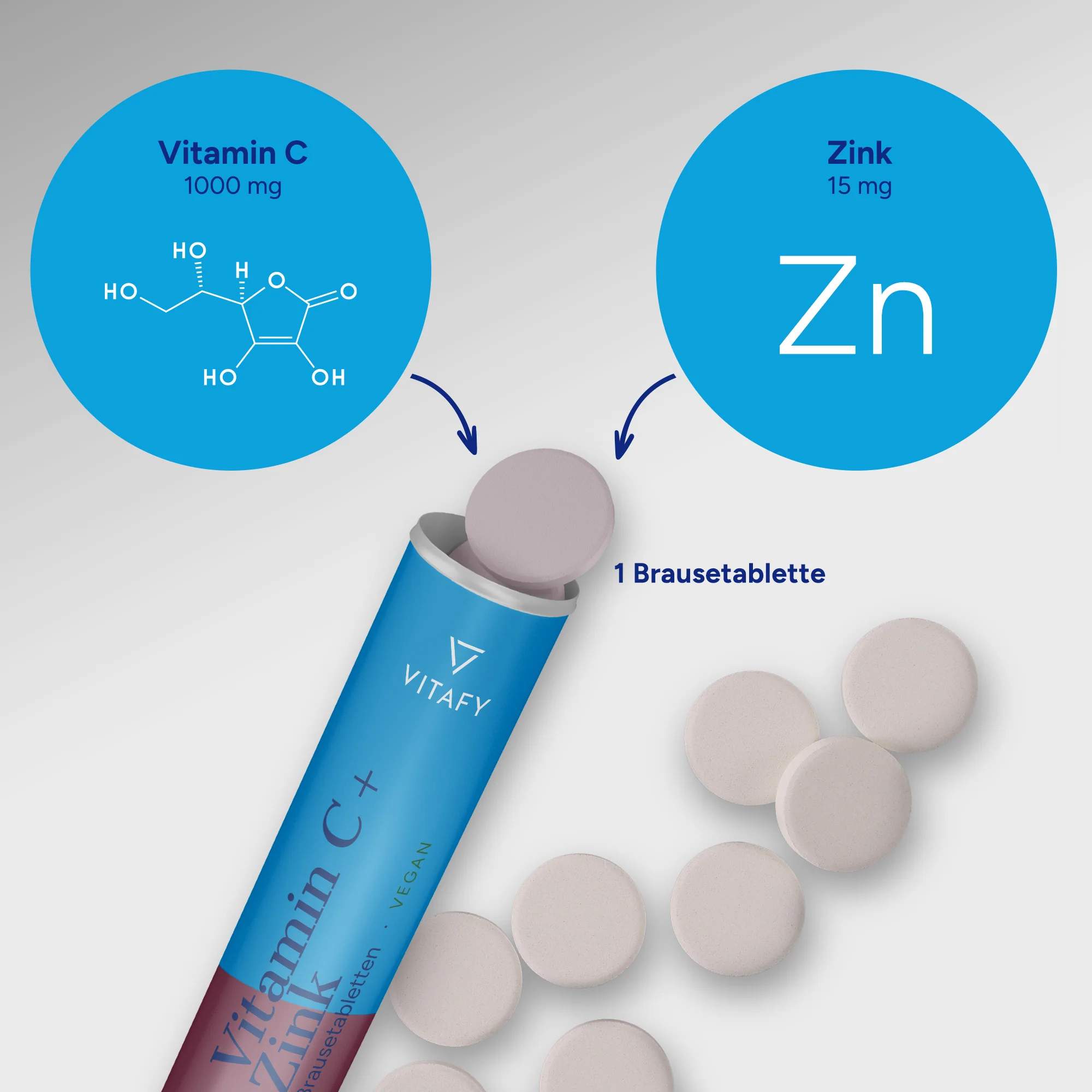 Vitamin C + Zink - Cassis (20 Brausetabletten) - Image 3