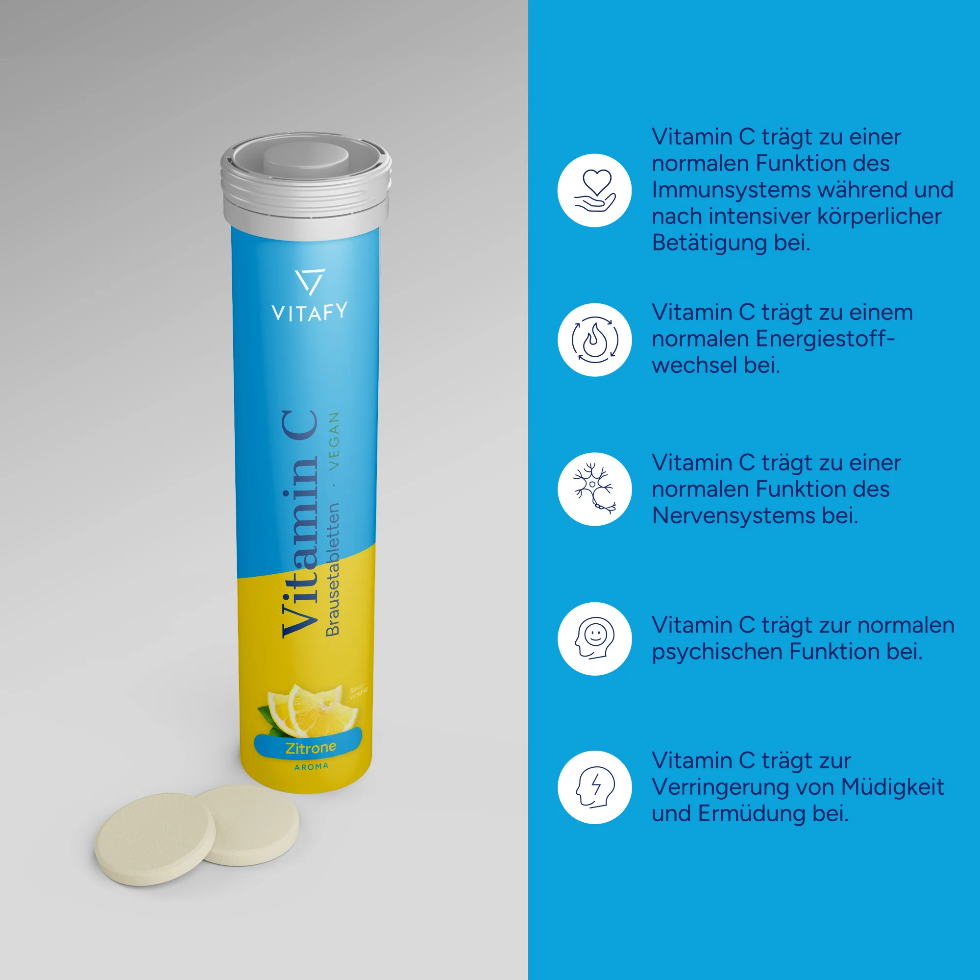 Vitamin C - Zitrone (20 Brausetabletten) - Image 3
