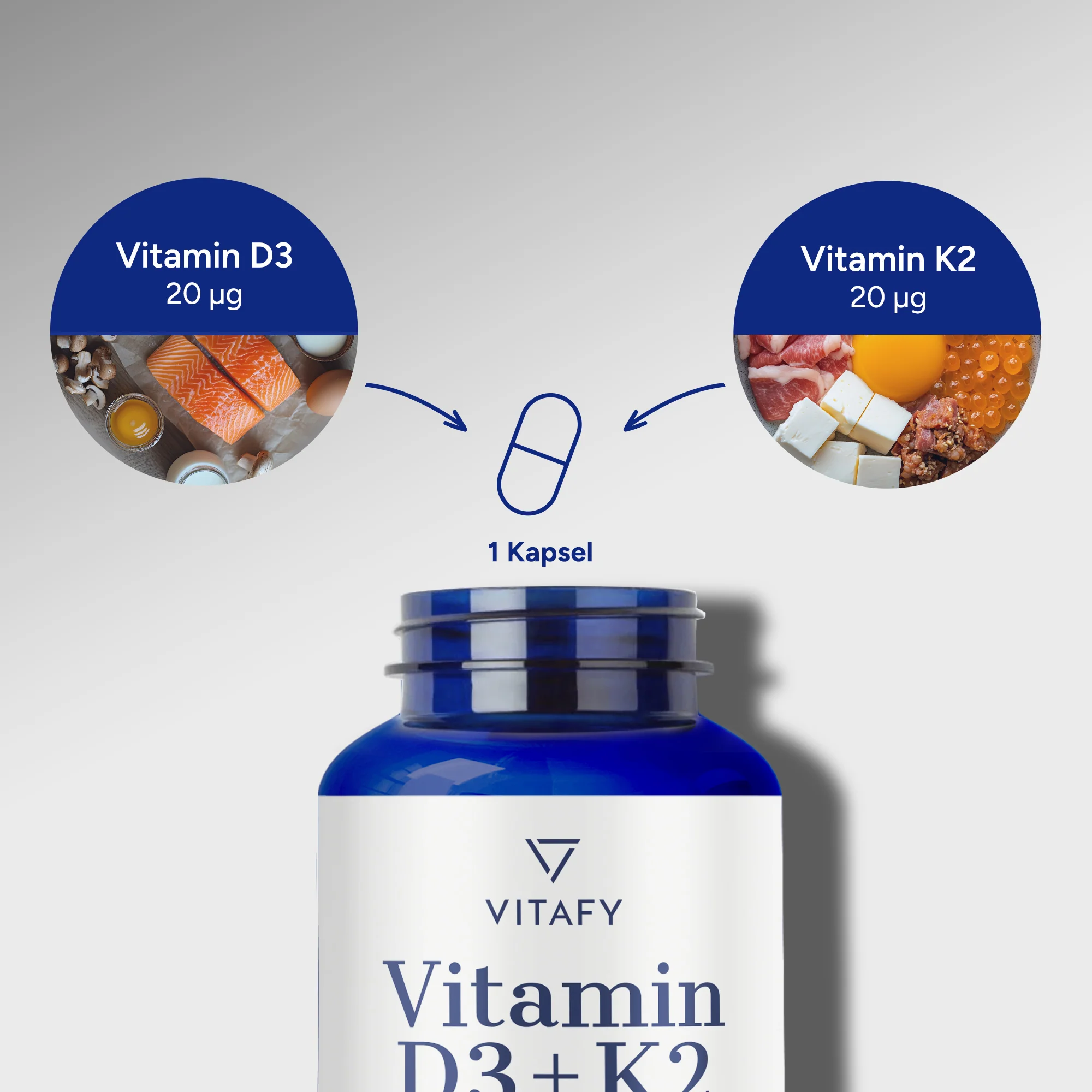 Vitamin D3+K2 (90 Kapseln) - Image 3